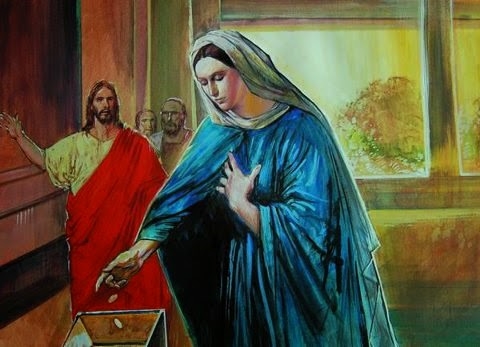 La domenica della vedova generosa... che dona tutto quello che aveva da vivere.  